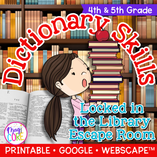 Dictionary Skills 4th & 5th Grade ELA Escape Room & Webscape™ Digital Activities