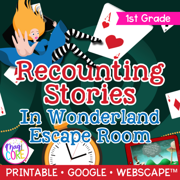 Recounting Stories in Wonderland Webscape™ Escape Room - 1st Grade