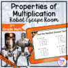 Properties of Multiplication - 3rd Grade Robot Escape Room - Digital & Print