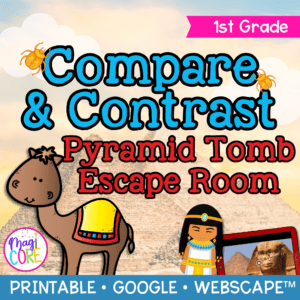 Compare & Contrast Nonfiction Pyramid Webscape™ Escape Room - 1st Grade