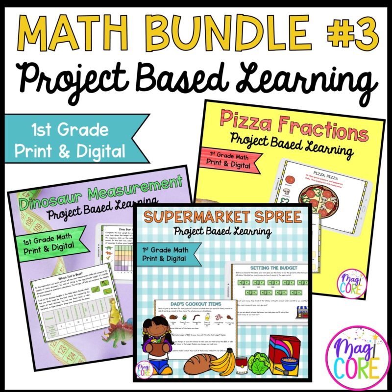 Project Based Learning - 1st Grade Math Bundle #3
