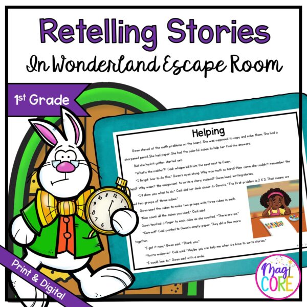 Retelling Stories in Wonderland Escape Room - 1st Grade