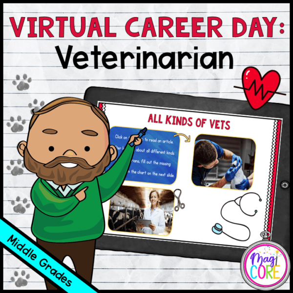 Virtual Career Day: Veterinarian - Grades 5-8 - Google Slides & Seesaw
