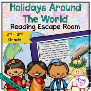 Holidays Around the World Escape Room & Webscape™ - 2nd & 3rd Grade