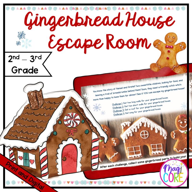 Gingerbread House Escape Room & Webscape™ - 2nd & 3rd Grade