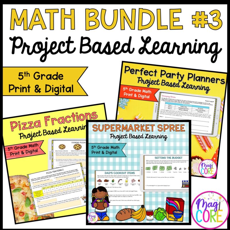 Project Based Learning - 5th Grade Math Bundle #3