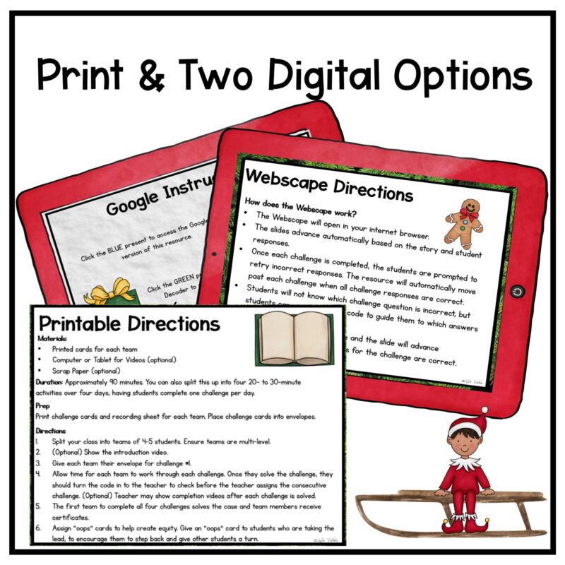 5th Grade Math Catch an Elf Escape Room & Webscape™ | Magicore