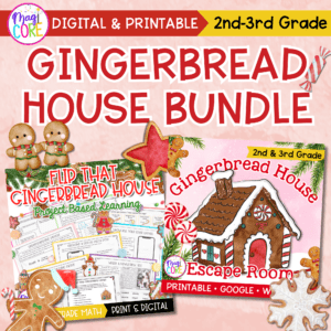 Gingerbread House Bundle - 2nd-3rd Grade - Digital and Printable