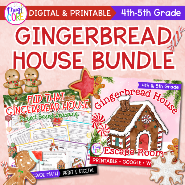 Gingerbread House Bundle - 4th-5th Grade - Digital and Printable