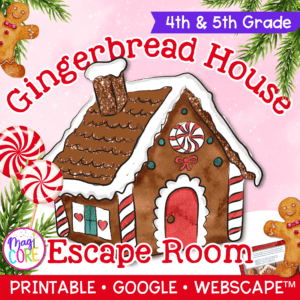 Gingerbread Reading Escape Room & Webscape™ - 4th & 5th Grade Christmas Activity