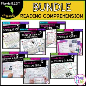 4th Grade Florida BEST Reading Comprehension Growing Bundle FL B.E.S.T.