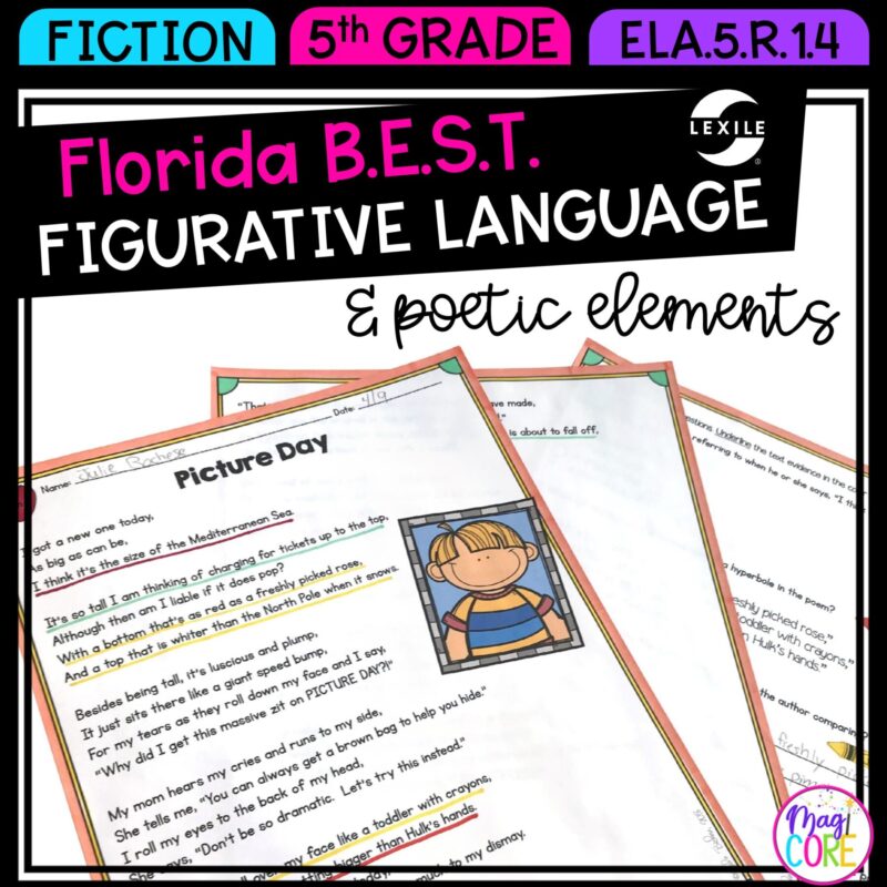 Figurative Language & Poetic Elements - 5th Grade Florida BEST - ELA.5.R.1.4