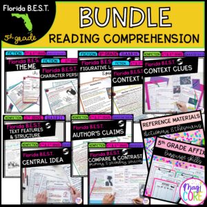 5th Grade Florida BEST Reading Comprehension Growing Bundle FL B.E.S.T.