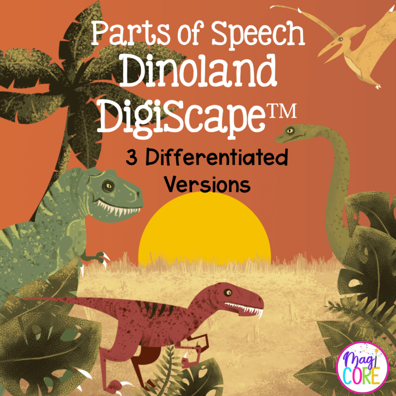 Parts of Speech Differentiated Mini Digiscape Escape DinoLand