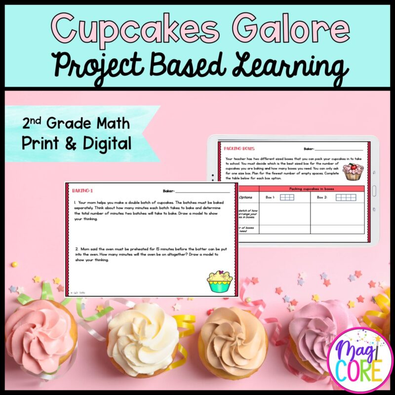 Cupcakes Project Based Learning - 2nd Grade Math