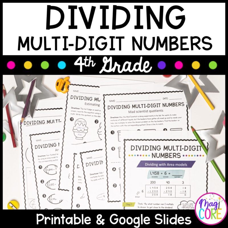 Dividing Multi-Digit Numbers - 4th Grade Math -  4.NBT.B.6
