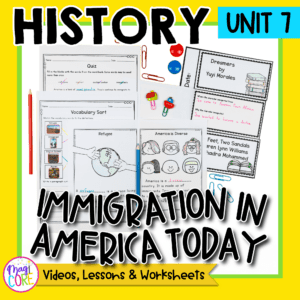 History Unit 7: Immigration in America Today Social Studies Lessons