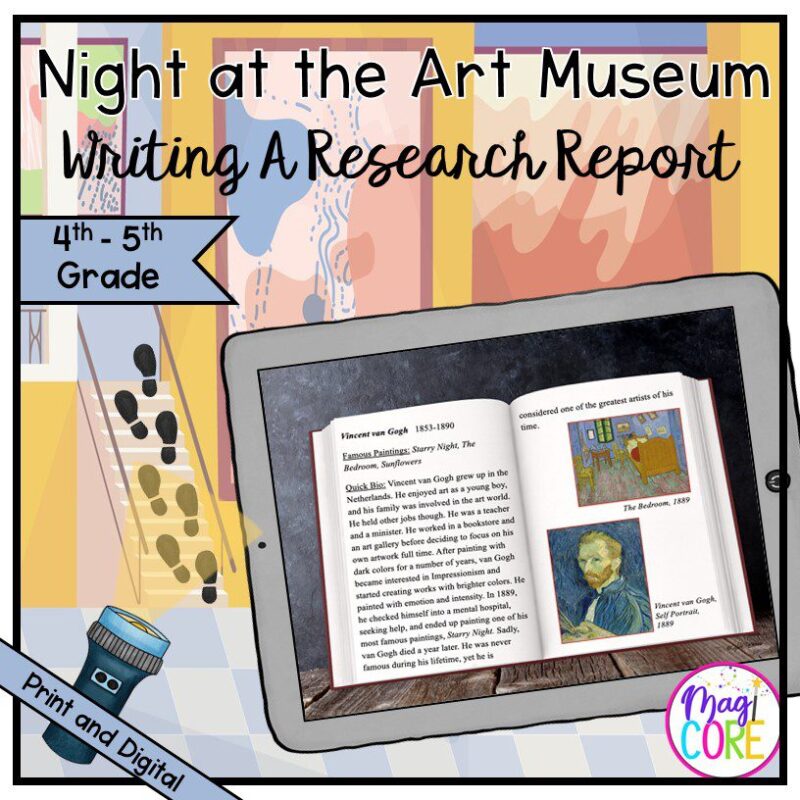 Night at the Art Museum Writing Escape Room - 4th & 5th Grade