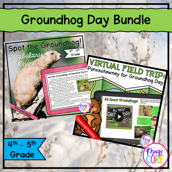 Groundhog Day Bundle - Grades 4-5 Escape Room & Virtual Field Trip