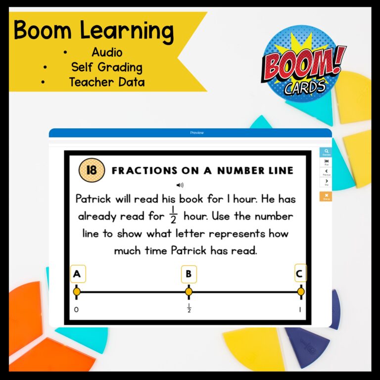 Fractions on a Number Line - 3rd Math Task Cards - 3.NF.A.2 | Magicore
