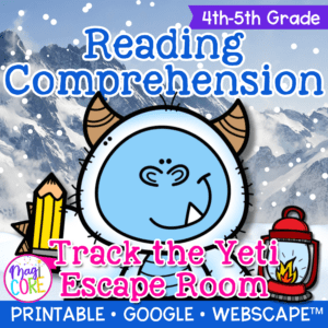 Yeti Escape Room & Webscape 4th 5th Grade Reading Comprehension Passage Activity