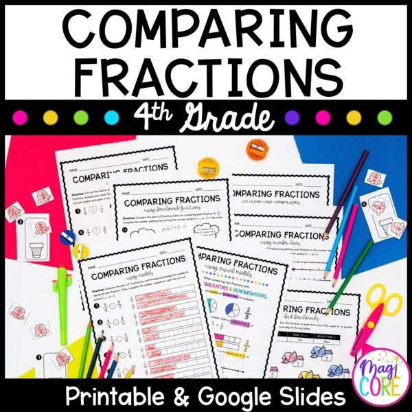 Comparing Fractions - 4th Grade Math - Print & Digital 4.NF.A.2