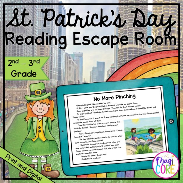 St. Patrick's Day Reading Escape Room & Webscape™ - 2nd & 3rd Grade