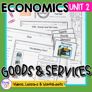 Economics Unit 2: Goods and Services Social Studies Lessons