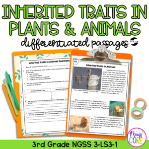 Inherited Traits NGSS 3-LS3-1 Science Differentiated Reading Passages