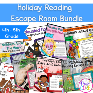 Holiday Escape Room GROWING Bundle - 4th-5th Grade - Printable & Digital