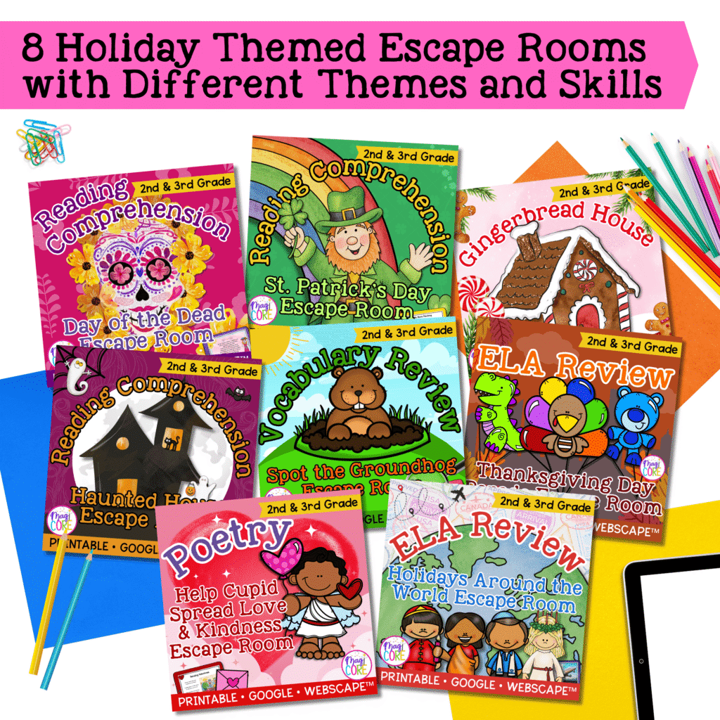 Holiday Escape Room GROWING Bundle - 2nd-3rd Grade | MagiCore