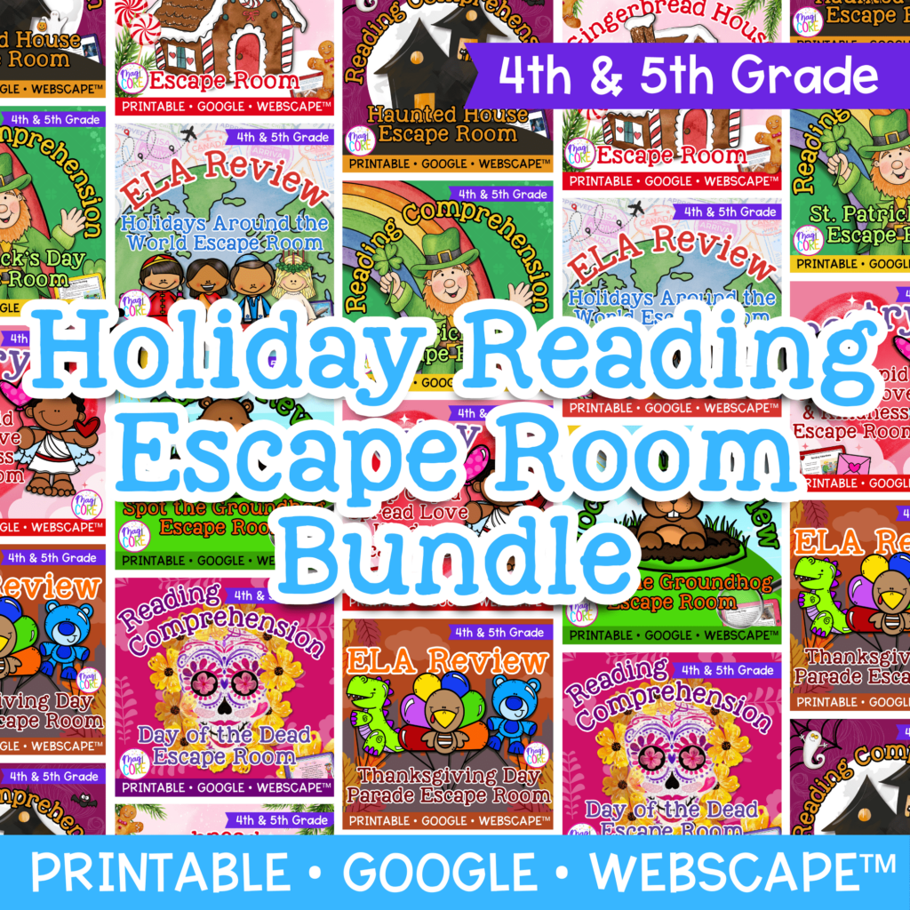 Holiday Escape Room GROWING Bundle - 4th-5th Grade | MagiCore