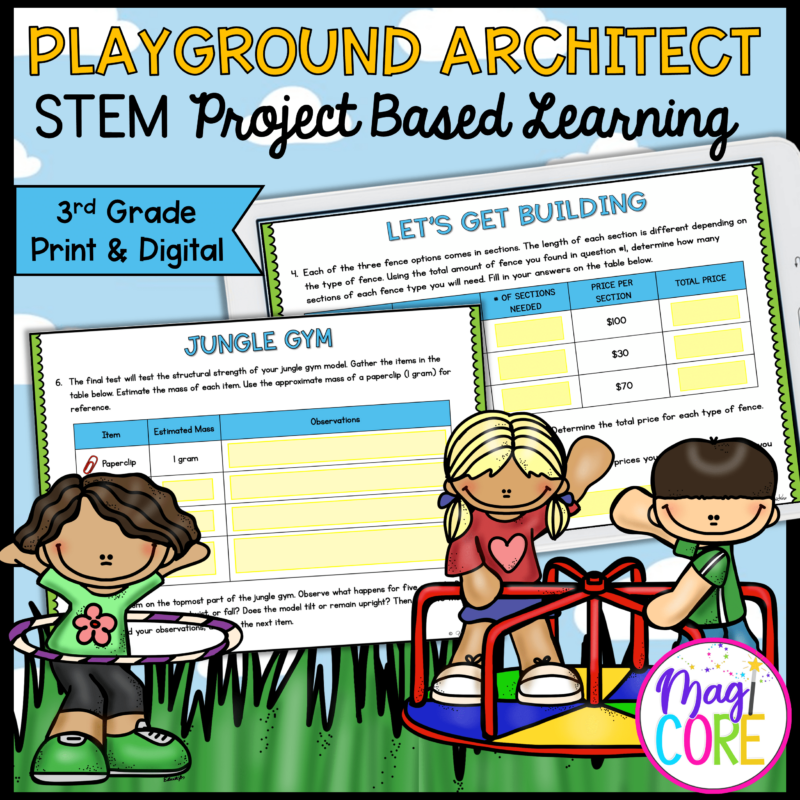 Playground Architect Project Learning - 3rd Grade - Print & Digital