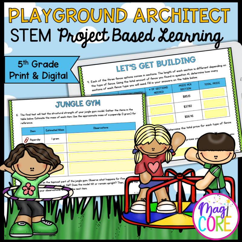 FLASH SALE: Playground Architect Project Learning - 5th Grade - Print & Digital