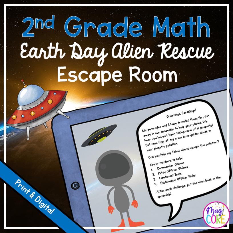 2nd Grade Math Earth Day Escape Room