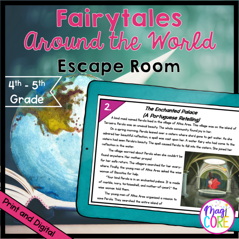 Fairytales Around the World Reading Escape Room & Webscape™ - 4th & 5th Grade