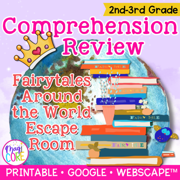 Fairytales Around the World Reading Escape Room Webscape 2nd 3rd Grade Passages