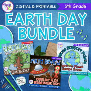 Earth Day Fun Bundle 5th Grade - Escape Rooms, Virtual Field Trip, PBL
