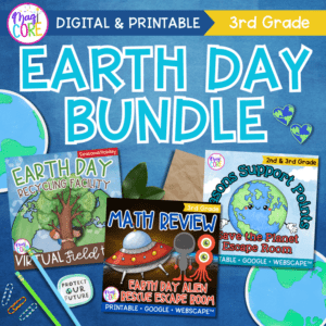 Earth Day Fun Bundle 3rd Grade- Escape Rooms, Virtual Field Trip, PBL