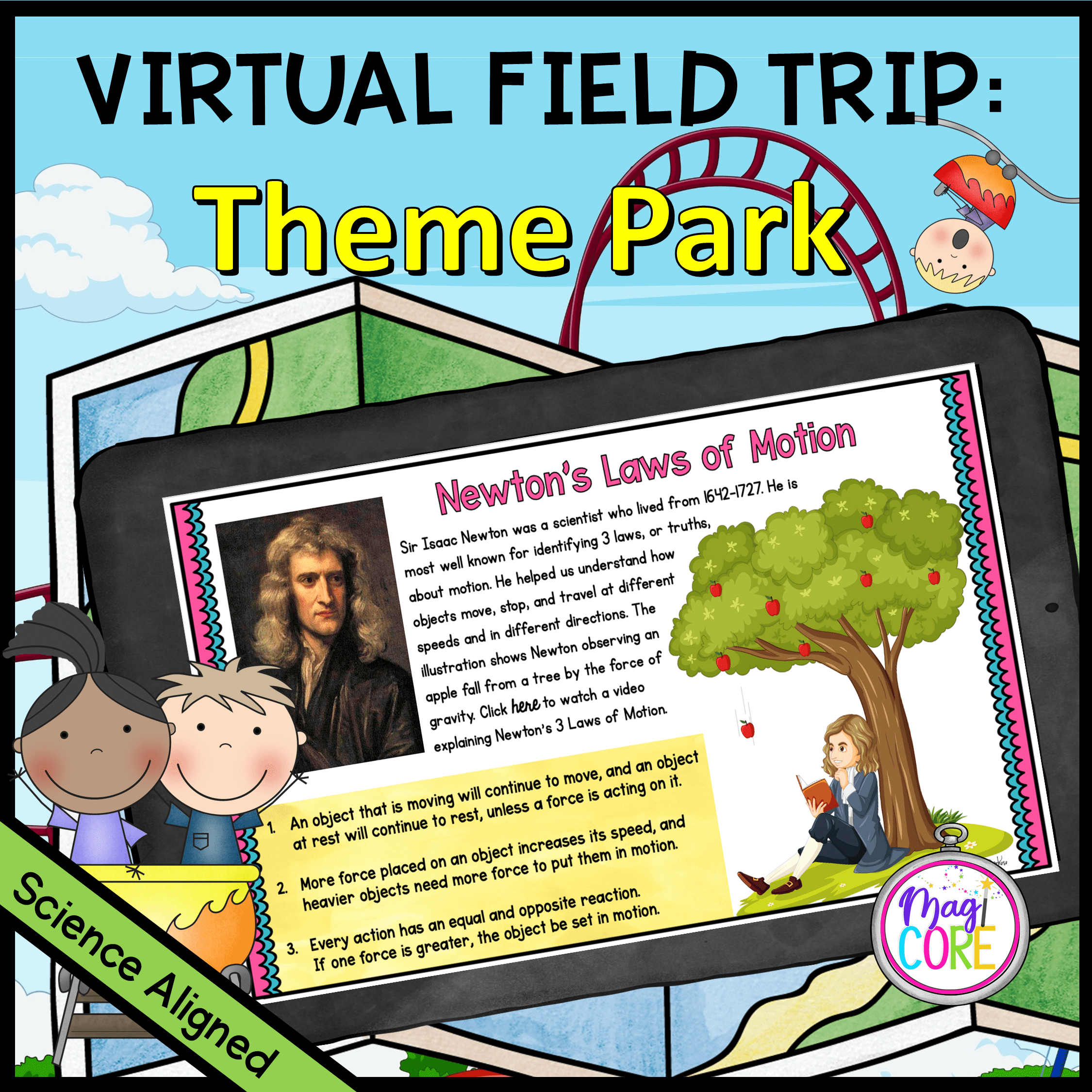 Virtual Field Trip: Theme Park for Force & Motion - Google Slides & Seesaw