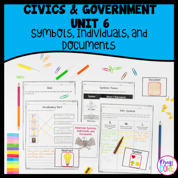 Civics & Government Unit 6: Symbols, Individuals, Documents that Represents US