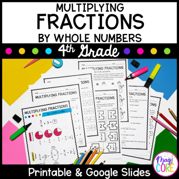 Multiplying Fractions - 4th Grade Math - Print & Digital 4.NF.B.4