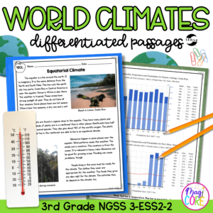 Climates Around the World NGSS 3-ESS2-2 Science Differentiated Passages