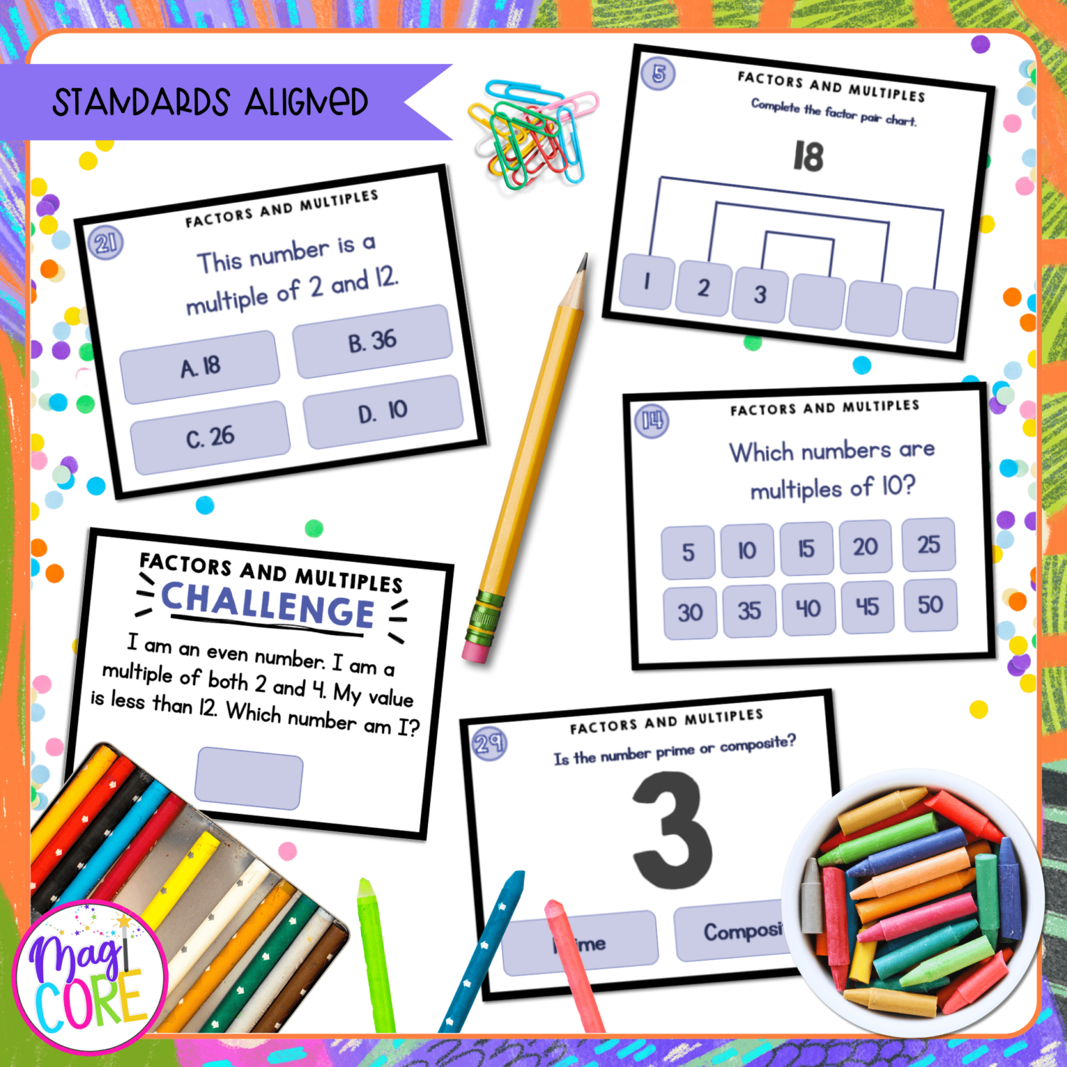 Multi-Step Word Problems - 4th Math Task Card - 4.OA.A.3 | MagiCore