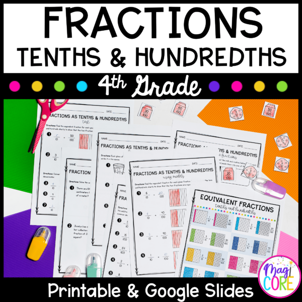 Tenths and Hundredths - 4th Grade Math - Print & Digital 4.NF.C.5