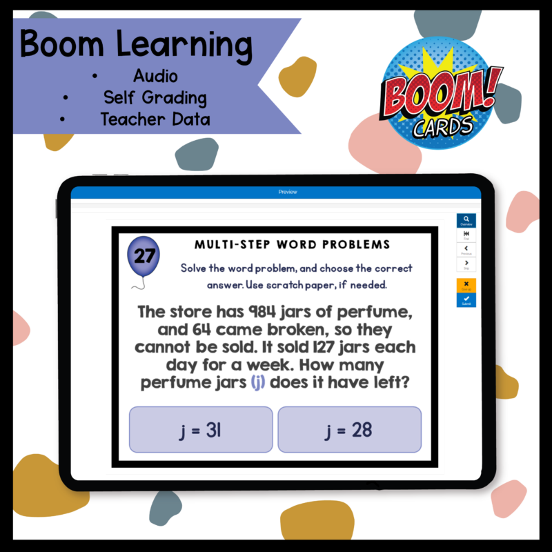 Operations & Algebraic Thinking - 4th Grade Task Cards Bundle | Magicore