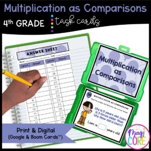 Operations & Algebraic Thinking - 4th Grade Task Cards Bundle | MagiCore