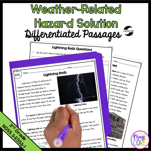 Science Differentiated Passages: Weather-Related Hazard Solution - 3-ESS3-1