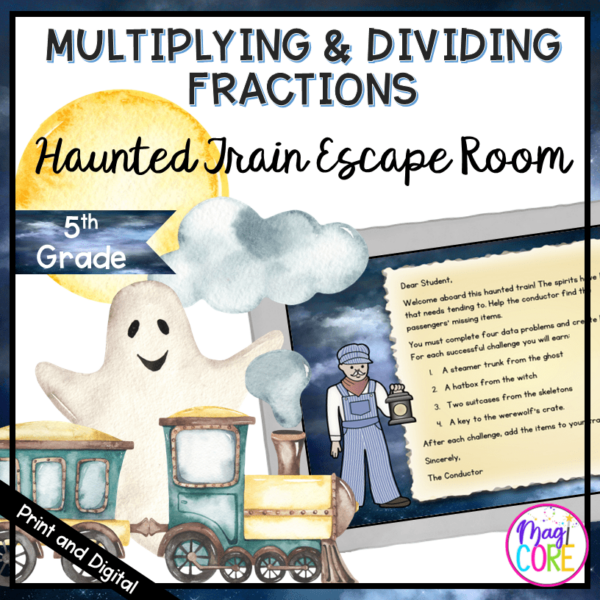 Multiplying & Dividing Fractions 5th Grade Math Escape Room - Digital & Print