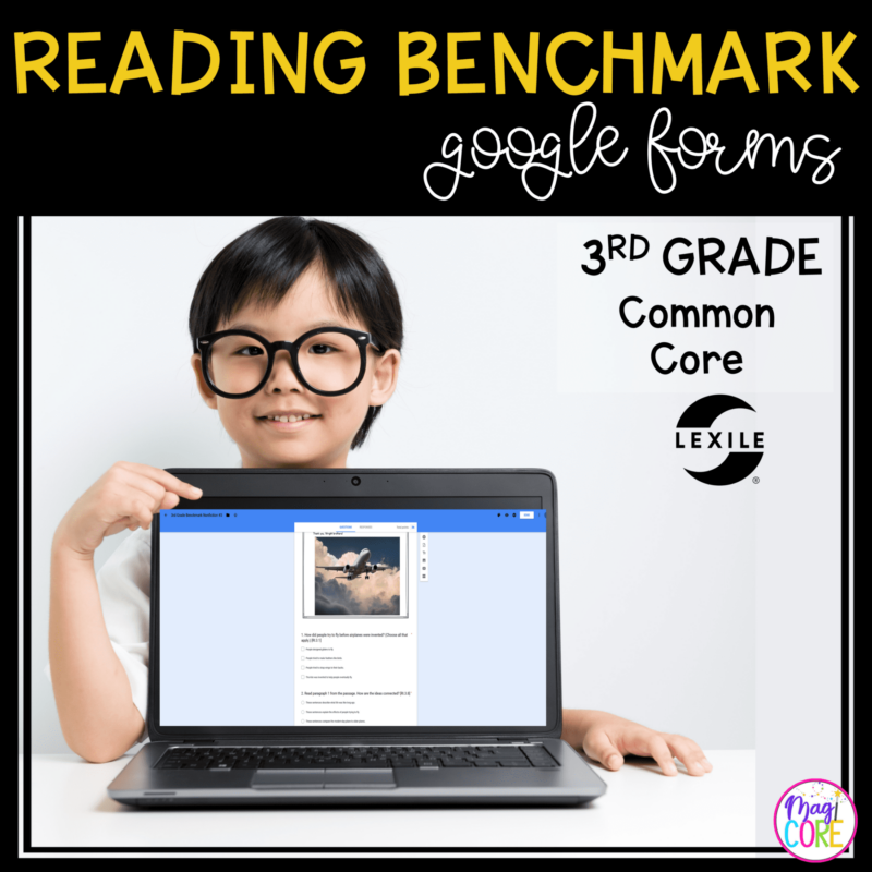 3rd Grade Benchmark Reading Assessments - Passages, Questions & Data w/DIGITAL